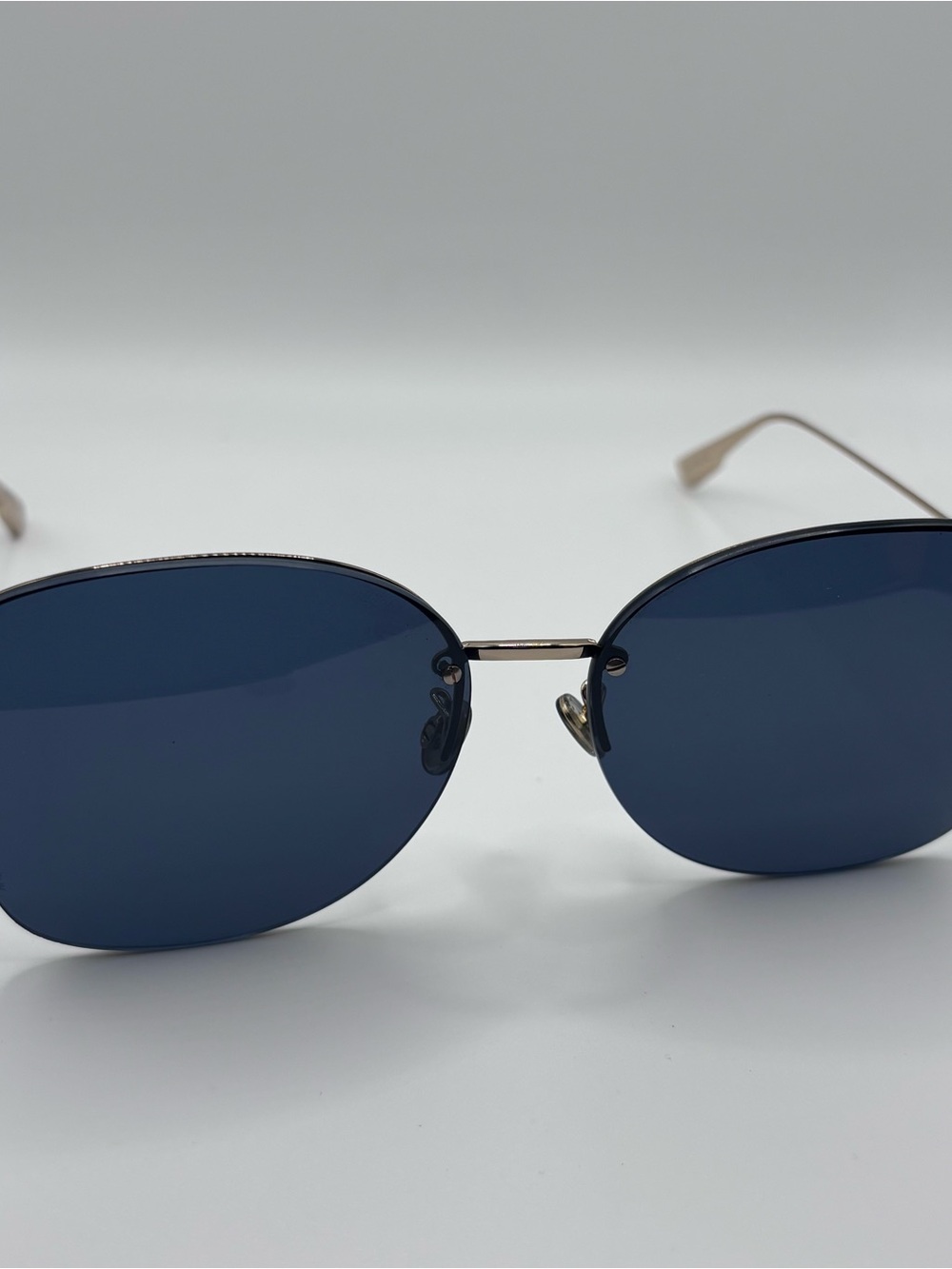 Christian Dior Sunglasses NEEDS SCREW Gold Blue Made In Italy - Picture 2 of 16